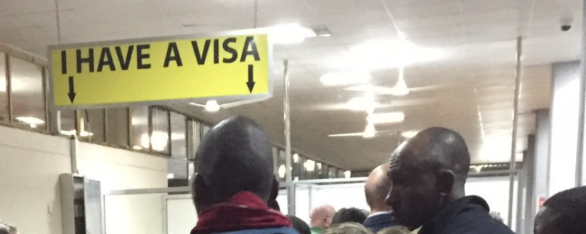 I have a VISA - tabliczka na lotnisku w Tanzanii